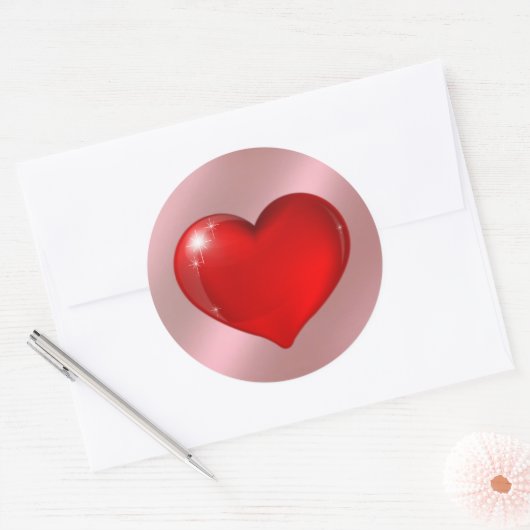hart ronde sticker (Envelop)