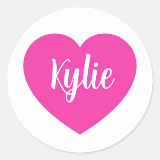 Hart  ronde sticker (Voorkant)