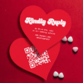 Hart Rood en Roze Valentijnse bruiloft RSVP DIY Informatiekaartje