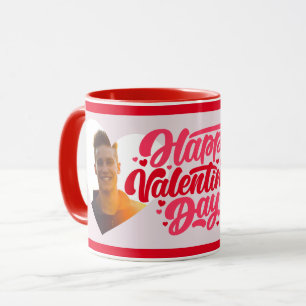 Hart Rood Gelukkige Valentijnsdag Multi Foto Mok