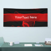 hart rood in zwarte tekst sjabloon spandoek (Beurs)