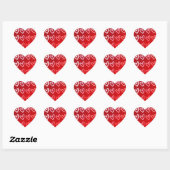 Hart rood sticker liefde Valentijns  harten label (Vel)