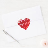 Hart rood sticker liefde Valentijns  harten label (Envelop)