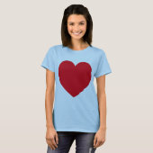 hart rood t-shirt (Voorkant volledig)