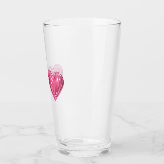 Hart roze glas (Links)