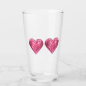 Hart roze glas (Voorkant)