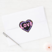 Hart Roze Liefde Stickers (Envelop)
