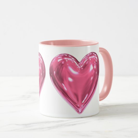 Hart roze mok (Voorkant rechts)
