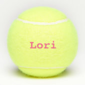Hart Roze Paarse Rode Monogram Tennisbal Tennisballen (Achterkant)