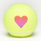 Hart Roze Paarse Rode Monogram Tennisbal Tennisballen (Voorkant)
