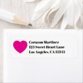 Hart Roze Vetgedrukte Tekst Etiket (Insitu)