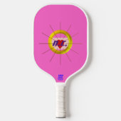 Hart Roze Vierkantjes Pickleball Paddle (Voorkant)