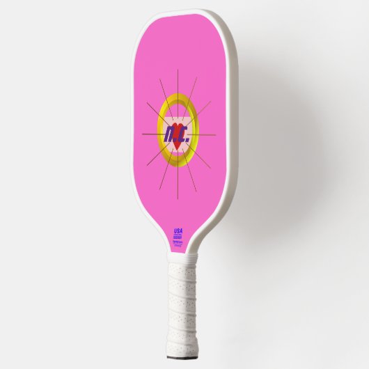 Hart Roze Vierkantjes Pickleball Paddle (Links)