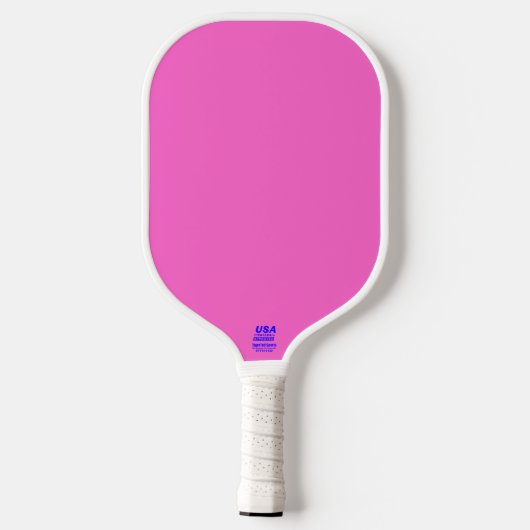 Hart Roze Vierkantjes Pickleball Paddle (Achterkant)