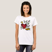 Hart, Rozen, Lint T-shirt (Voorkant volledig)