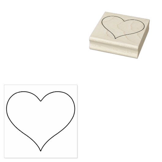 hart rubberstempel (Gestempeld)