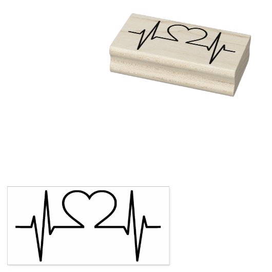 hart rubberstempel (Gestempeld)