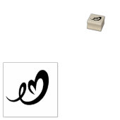 hart rubberstempel (Gestempeld)