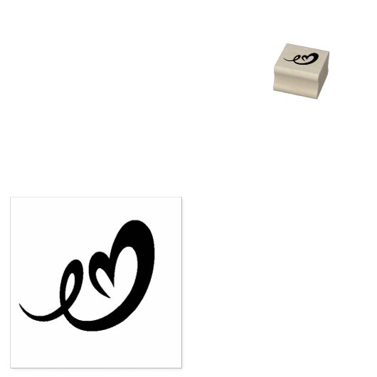 hart rubberstempel (Gestempeld)
