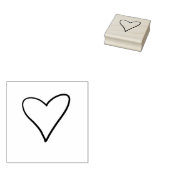 hart rubberstempel (Gestempeld)