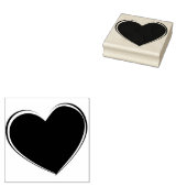 hart rubberstempel (Gestempeld)