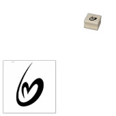 hart rubberstempel (Gestempeld)