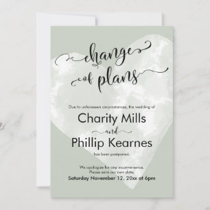 Hart Sage Groen Uitgestelde Huwelijksverandering v