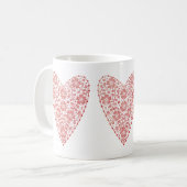 Hart Scandinavisch Rood Wit Koffiemok (Voorkant links)