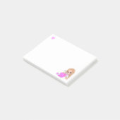 Hart & Schattig Fee met Madeliefje op Witte Post-it® Notes (Schuin)