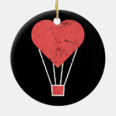 Hart Schattige Heet Luchtballon Keramisch Ornament (Achterkant)
