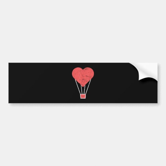 Hart Schattigee heteluchtballon Bumpersticker (Voorkant)
