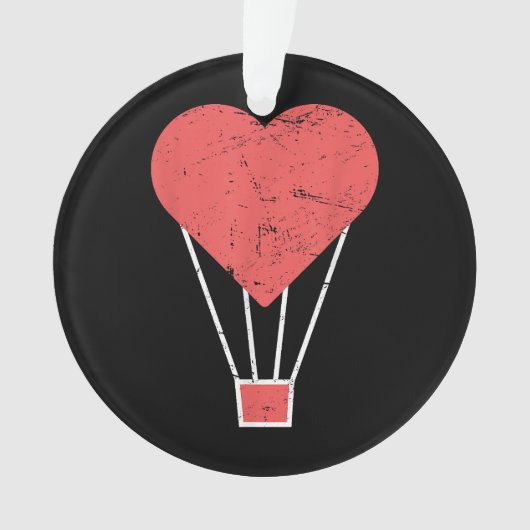 Hart Schattigee heteluchtballon Ornament (voorkant)
