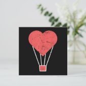 Hart Schattigee heteluchtballon Save The Date (Staand voorkant)