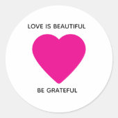 Hart Schattigee Liefde Sticker (Voorkant)