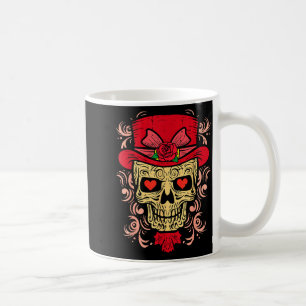 Hart Schedel Valentijnsdag Mexicaanse Calavera Man Koffiemok