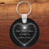 Hart schijnt zo helder als miljoenen sterren sleut sleutelhanger (Voorkant)