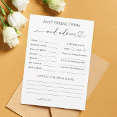 Hart Script Baby shower Voorspellingen & Advies Ka