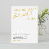 Hart Script bruiloft uitnodiging (Staand Voorkant)