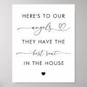 Hart script engelen in herinnering van bruiloft te poster (Voorkant)