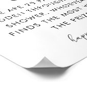 Hart Script Fopspeen Hunt Baby shower Spel Sign Poster (Hoek)