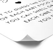 Hart Script Guess the Baby Food Shower Game Poster (Hoek)
