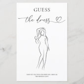 Hart Script Guess the Dress Vrijgezellenfeest Game (Voorkant)