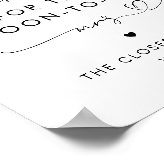 Hart Script Hoeveel Kisses Vrijgezellenfeest teken Poster (Hoek)