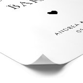 Hart Script Hot Chocolade Bar Winter Trouwteken Poster (Hoek)