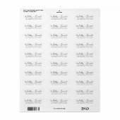 Hart Script Koppel Retouradreslabel Etiket (Full Sheet)