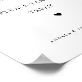 Hart Script Liefde is Sweet Favor Trouwbord Poster (Hoek)