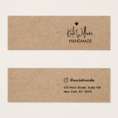 Hart Script Oorbel Sieraden kraft Display Kaart (Voorkant /achterkant)