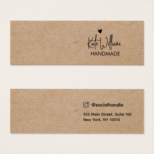 Hart Script Oorbel Sieraden kraft Display Kaart (Voorkant /achterkant)