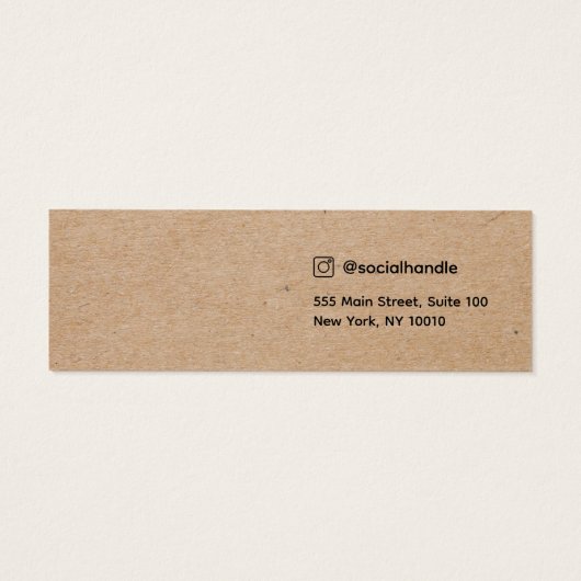 Hart Script Oorbel Sieraden kraft Display Kaart (Achterkant)