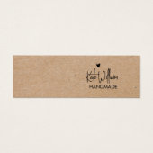 Hart Script Oorbel Sieraden kraft Display Kaart (Voorkant)